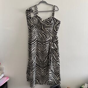 Zebra Print sarong dress NWT trashy diva size 16